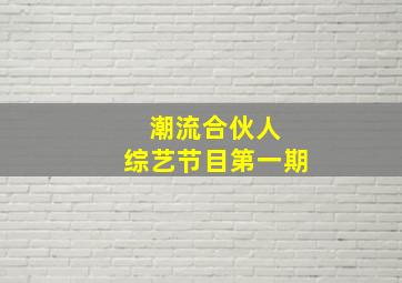 潮流合伙人 综艺节目第一期